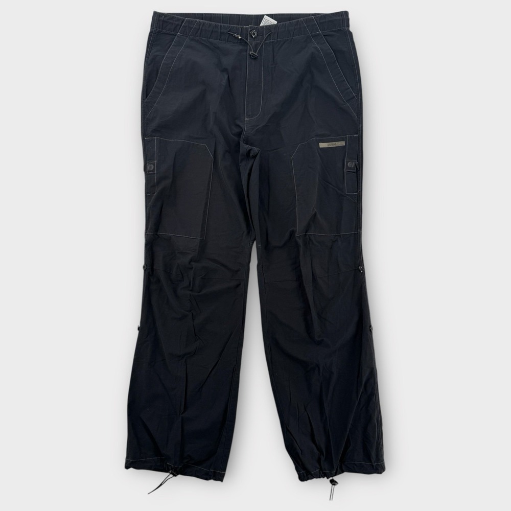 Vintage Guess Jeans Cargo Pants Mens‎ Large Black Utility Paratrooper Nylon USA